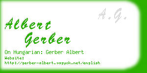 albert gerber business card